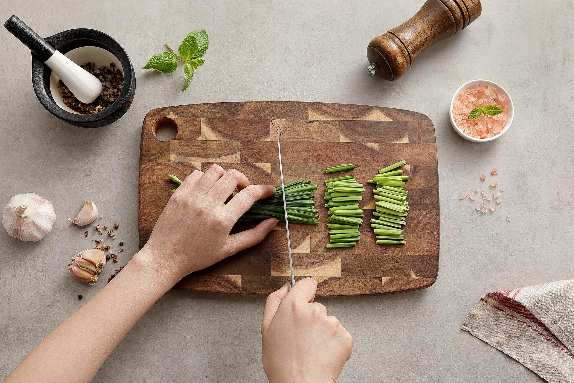 Prezentacja deski podczas krojenia