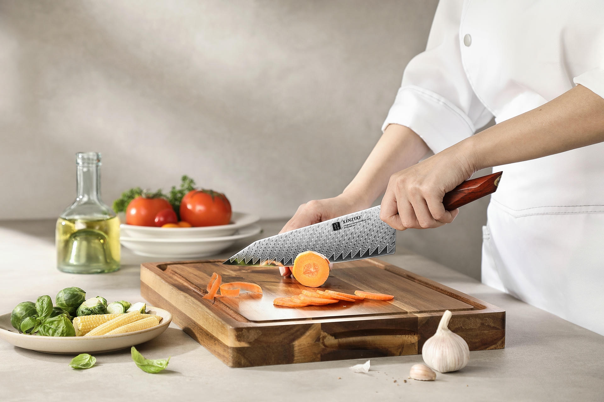 Nóż Bunka XinZuo Xing X03 prezentacja krojenia nożem