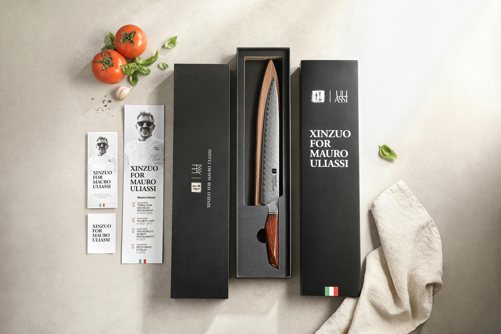Nóż do mięsa XinZuo Xing X03 w opakowaniu prezentowym w duchu włoskiej elegancji
