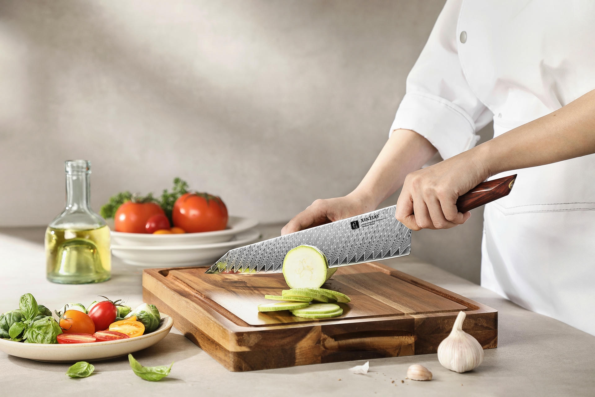 Nóż Bunka XinZuo Xing X03 prezentacja krojenia nożem