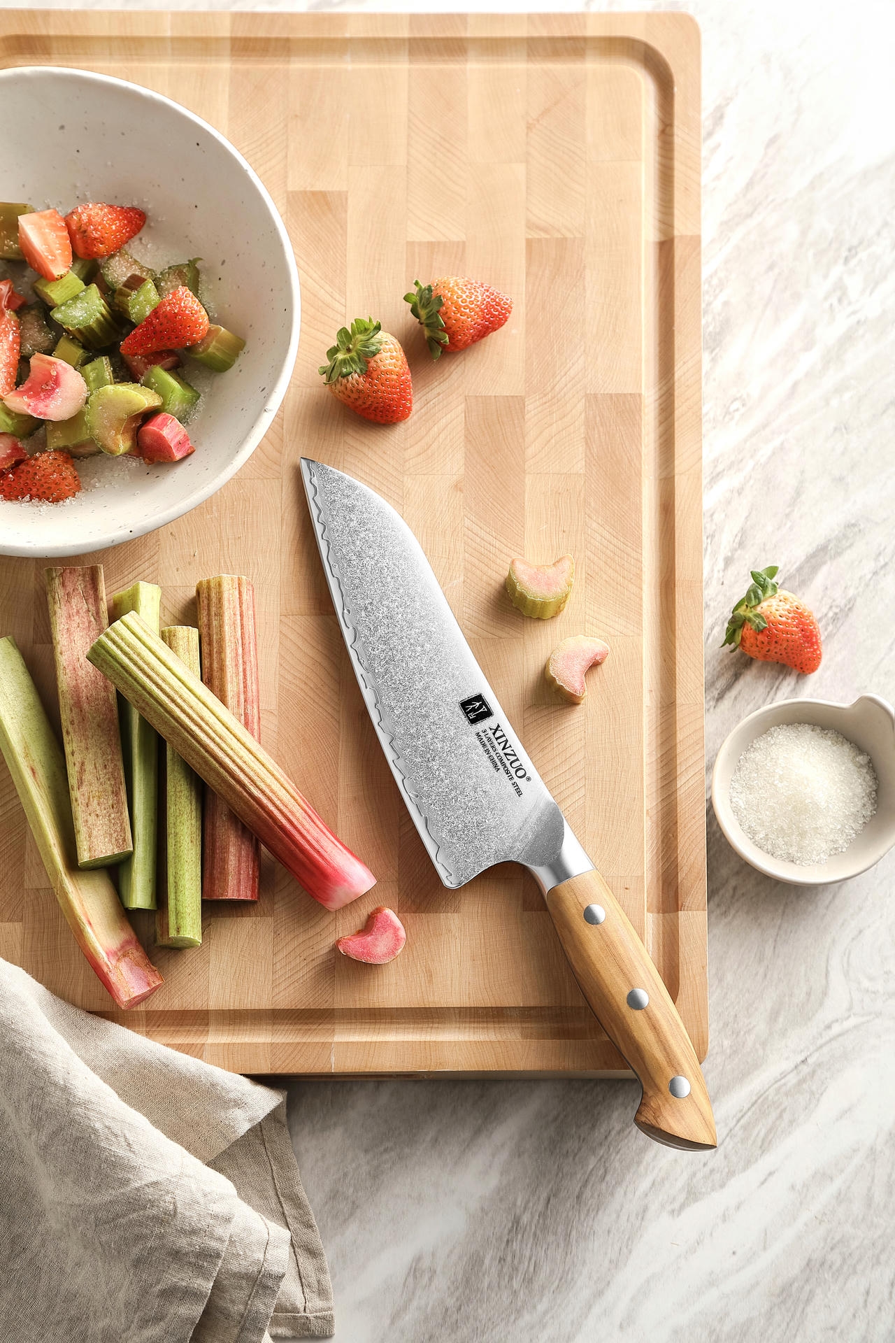 Rękojeść noża Santoku XinZuo Pin X02O